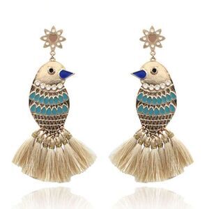 Boho bird earrings M563